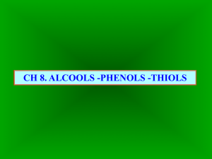 ch 8. alcools -phenols -thiols