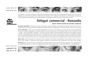 Délégué commercial - Romandie