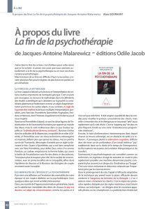 La fin de la psychotherapie - Psychothérapie intégrative
