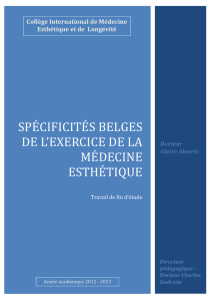 SPECIFICITES BELGES DE LsEXERCICE DE LA MEDECINE