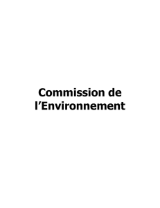 Commission de l`Environnement