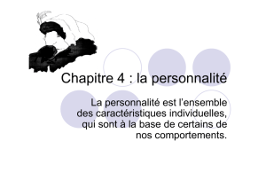 La personnalité