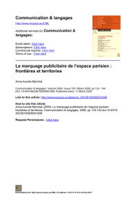 Le marquage publicitaire de l`espace parisien : frontières