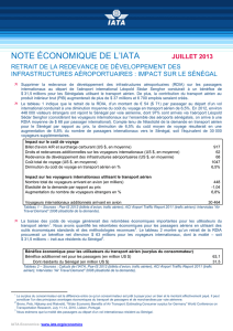 NOTE ÉCONOMIQUE DE L`IATA