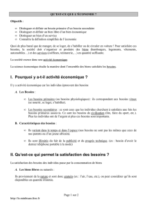 I. Pourquoi y a-t-il activit&eacute; &eacute;conomique ? II. Qu - Ecogestion26
