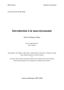 Introduction à la macroéconomie - de l`Université libre de Bruxelles