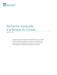 Septembre 2014 - Banque du Canada