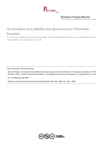 Un deuxième choc pétrolier plus éprouvant pour l - Epsilon