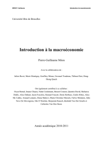 INTRODUCTION A LA MACROECONOMIE