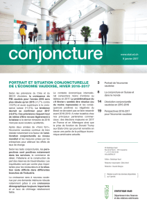 Portrait et situation conjoncturelle de l`économie