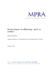 Social impact of offshoring: myth or reality?