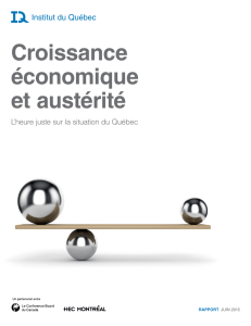 Croissance économique et austérité : l`heure juste sur la situation du