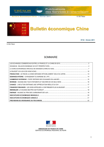 Bulletin économique Chine - Direction générale du Trésor