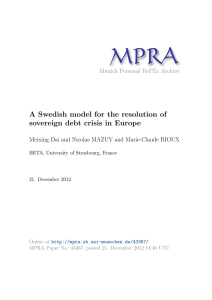 A Swedish model for the resolution of sovereign debt crisis in Europe