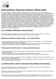 Dette publique, Dépense publique, Déficit public