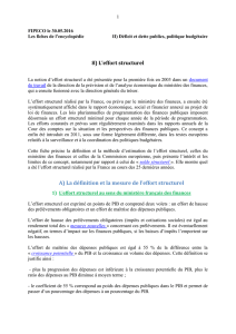 8) L`effort structurel A) La définition et la mesure de l`effort structurel