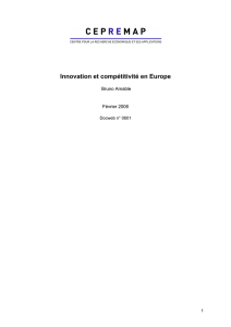 Innovation et compétitivité en Europe
