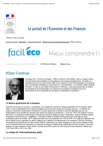 Milton Friedman - Préparation Sciences Po