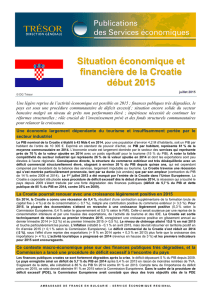 Situation économique et financière de la Croatie début 2015