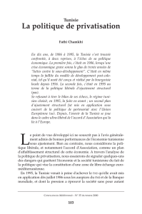 La politique de privatisation