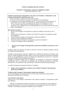 NOTICE: INFORMATION DU PATIENT Formagal 12 microgrammes