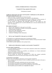 NOTICE: INFORMATION DE L`UTILISATEUR Tramadol EG 50 mg