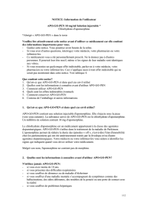 NOTICE: Information de l`utilisateur APO-GO