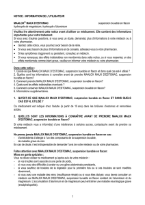 INFORMATION DE L`UTILISATEUR MAALOX   MAUX D`ESTOMAC