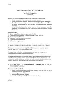 NOTICE: INFORMATION DE L`UTILISATEUR Tetralysal 300 mg