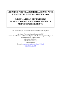 Les vrais nouveaux médicaments pour le générali