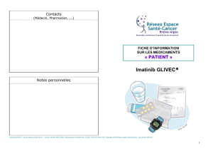 Imatinib GLIVEC® - Fiche Patient