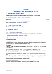 PARACETAMOL ARROW 1000 mg, poudre pour solution