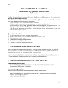 NOTICE: INFORMATION DE L`UTILISATEUR Inderm