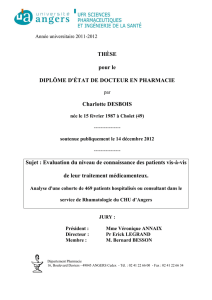 Quel est le niveau d`information des patients vis à vis de