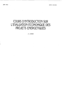 cours d`introduction sur l~evaluation economique des projets