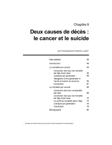 Deux causes de décès : le cancer et le suicide