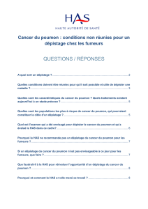 Questions-réponses - Cancer du poumon