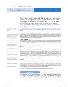 Exémestane versus anastrozole dans le traitement du cancer du