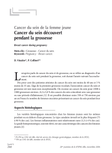 Cancer du sein découvert pendant la grossesse