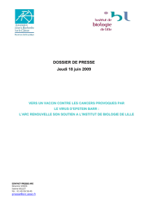 Dossier de presse subvention ARC Lille