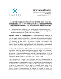 Innovation Exactis - (CIUSSS) du Centre-Ouest-de-l`Île-de
