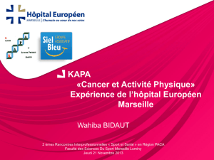 Programme kapa "Cancer et Activités Physiques Adaptées"