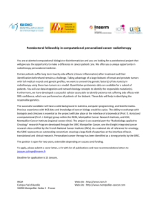 Postdoctoral fellowship in computational personalized