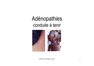 Adénopathies (angl.lymphadenopathy). 1. Introduction : points