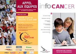 appel aux équipes - Fondation Cancer