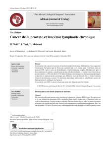 Cancer de la prostate et leucémie lymphoïde chronique