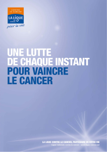 Plaquette institutionnelle de la Ligue contre le cancer