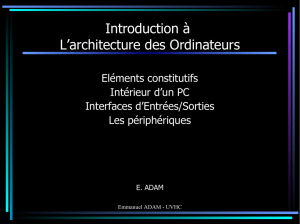 Introduction à L`architecture des Ordinateurs