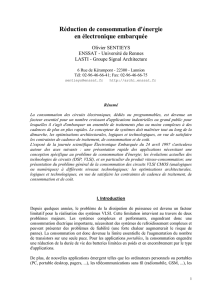 Réduction de consommation d`énergie en électronique