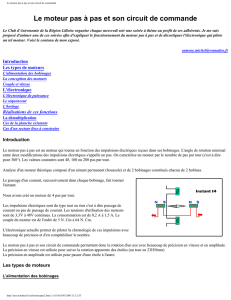 Le moteur pas à pas et son circuit de commande